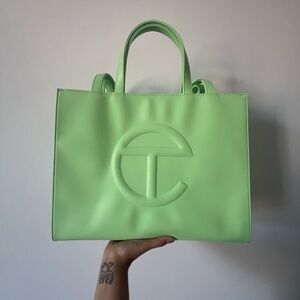 TELFAR medium shopping bag in double mint